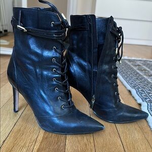 Sam Edelman Black Leather Ankle Boots